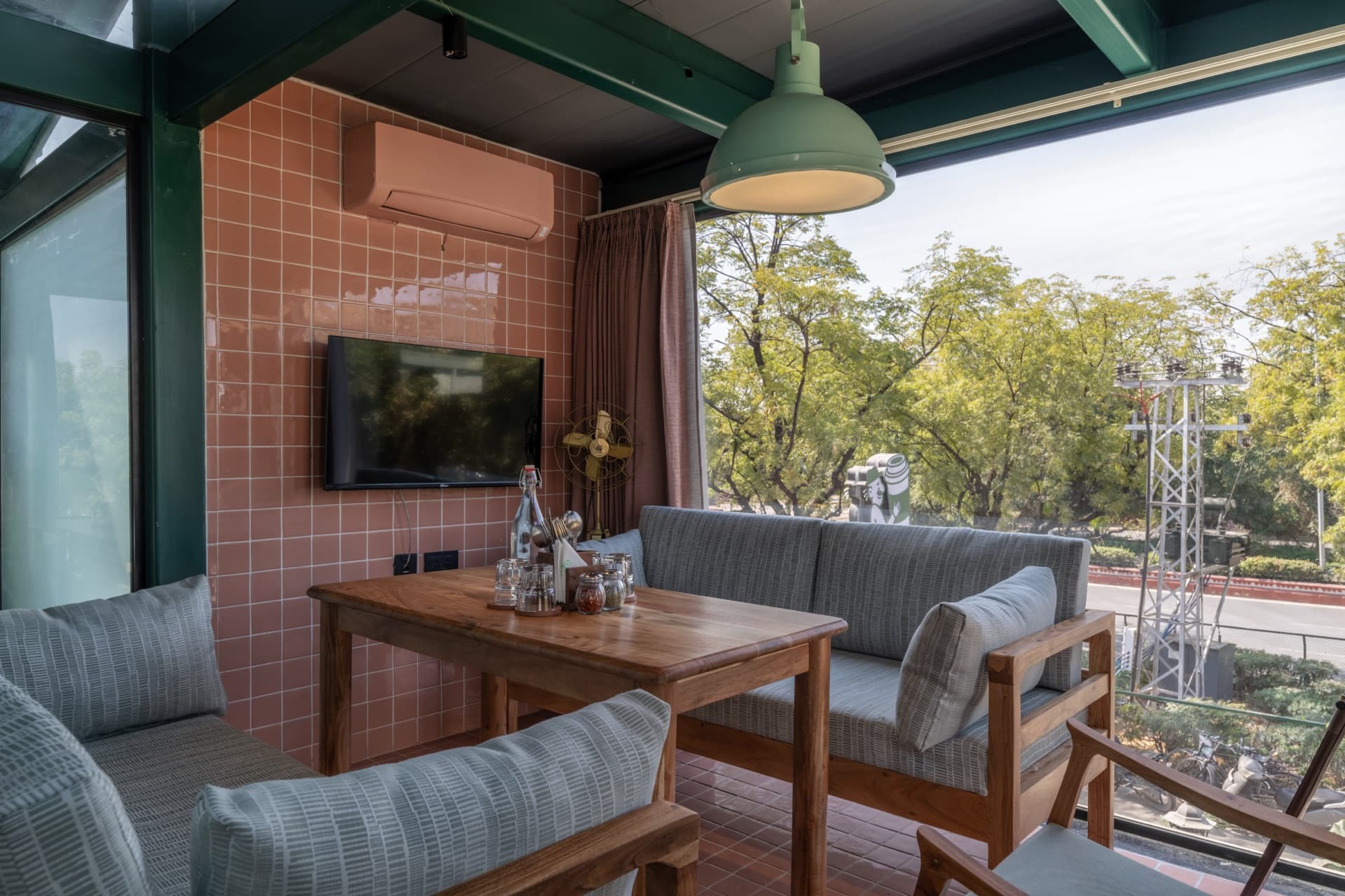 Warm interior lighting